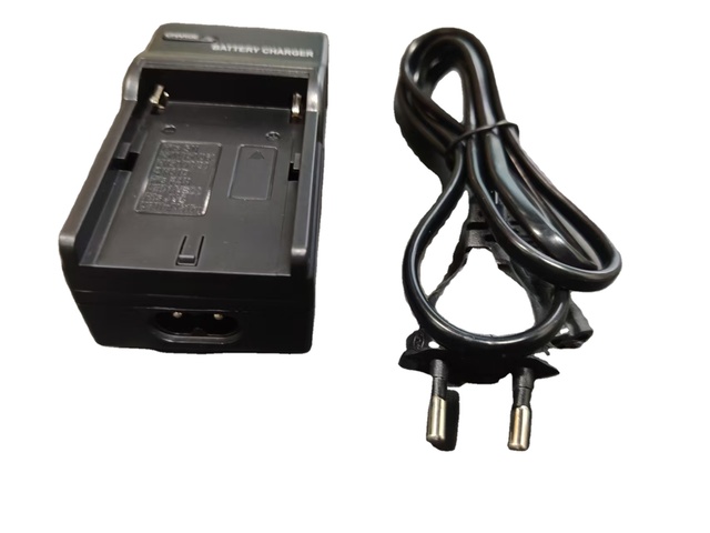 Photography Studio Accessories Battery Charger with Eu Cable for Np-f550 Np-f750 Np-f960 Np-f970