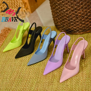 Nouvelles Sandales Élégantes à Talons Hauts pour Femmes, Style Français Pointu et Fin, 9 cm, Décontractées, Respirantes et Légères - Product Image 1