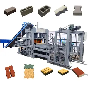 China Factory Supply QT4-15 Interlocking Cement Brick Making Machine for Manufacturing Plants Reliable PLCEngine Combination