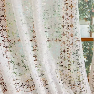 Stile europeo bianco <span class=keywords><strong>fantasia</strong></span> finestra trasparente Voile tenda di pizzo per <span class=keywords><strong>camera</strong></span> <span class=keywords><strong>da</strong></span> <span class=keywords><strong>letto</strong></span> moderna ricami in pizzo - Product Image 3