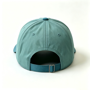 Casquette Dad Hat en toile à 6 panneaux, broderie personnalisée, bicolore, coton doux délavé, bleu et marron, visière contrastante, pour sports de plein air, unisexe, toutes tailles - Product Image 4