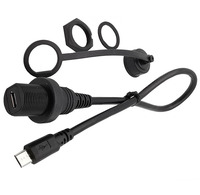 Extension pour montage sur panneau, câble Micro USB, v, 5 broches, ABS, Micro usb
