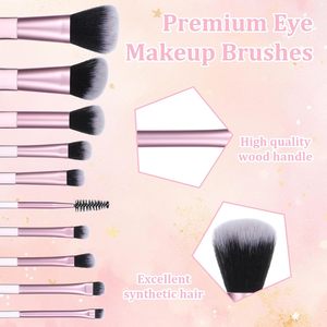 Juego de Brochas de Maquillaje Veganas Personalizadas de 10 Piezas, Portátiles, Lindas, de Lujo, Color Rosa, Premium, de Viaje, Sintéticas, Profesionales, Mini, con Estuche de PU - Product Image 6