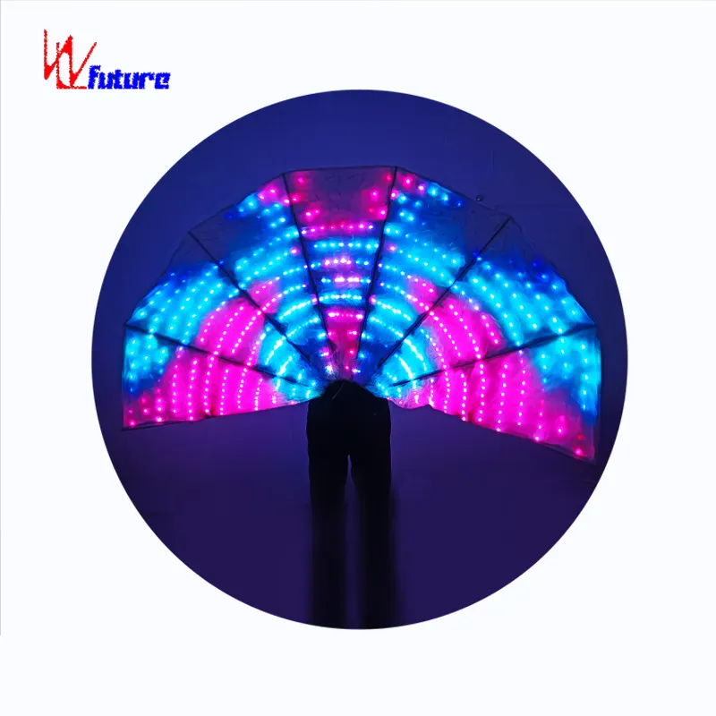 LED lighting peacock tail fan stage performance activities exhibition props