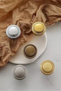 Sıcak Fırsat Pirinç Dolap Kulpları ve Düğmeleri Avrupa Tarzı Yuvarlak Çekmece Kolları - Product Image 6