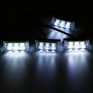 Feux stroboscopiques LED pour calandre de voiture 12V rouge bleu jaune blanc, lumière d'urgence clignotante, télé<span class=keywords><strong>commande</strong></span> - Product Image 4