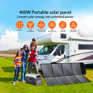 Panneau solaire portable 400W avec sortie USB-C DC, chargeur solaire pliable pour stations d'alimentation portables et camping - Product Image 6