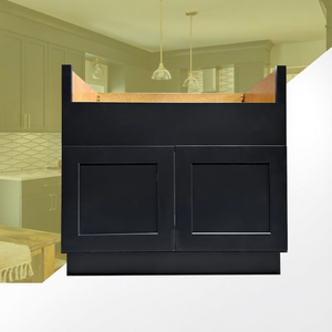 Vente en gros standard FSB36 Tablier en bois Base d'évier Shaker Cuisine américaine Remodelage Armoires en vrac pour entrepreneurs - Product Image 1