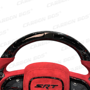 Palancas de Cambio LED de Fibra de Carbono Forjadas en Rojo, con Base Plana, para Volante de Auto, para Modelos <span class=keywords><strong>Dodge</strong></span> Charger <span class=keywords><strong>Challenger</strong></span> Hellcat, Gran Venta - Product Image 5