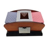 Mélangeur de cartes automatique professionnel rapide de qualité supérieure pour 2 jeux de cartes de poker, style casino, portable, alimenté par batterie