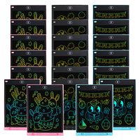 Lot de 20 tablettes d'écriture LCD en vrac, colorées, effaçables, personnalisables, pour dessin et peinture électronique