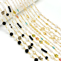 Bracelet chaîne de perles plaqué or 18 carats, accessoires de bijoux DIY, pour usage permanent