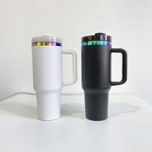 8 Pack Custom Logo Rainbow Plated <b>Double</b> <b>Walled</b> Stainless Steel BPA Free Leak-Proof 40oz 6-12hr Thermal H2.0 Coffee Travel <b>Mugs</b> - Product Image 2