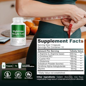 Capsules brûle-graisses nocturnes à marque privée, complément thermogénique favorisant le sommeil et la gestion du poids pour adultes - Product Image 3