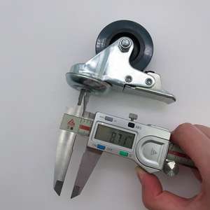 Graue kundenspezifische Farbe kleine rotierende Rollen Rollen aus PVC Kunststoff 50 mm 2 Zoll ohne Lagerung Rolle mit Schraubenloch - Product Image 6