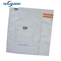 Sac de transport en plastique opaque avec logo personnalisé sac de sécurité inviolable avec preuve de verrouillage sac d'argent en espèces