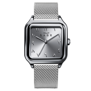 Stainless Steel Mesh Band Men's Fashion Watch Custom Brand ShuaiKe Gift Box SABR Quartz Movement Arabic Numerals Wristwatch - Product Image 2
