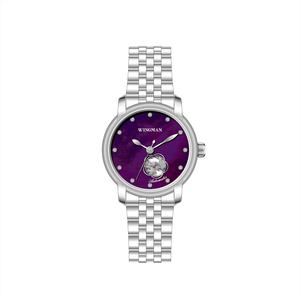 Montre-bracelet mécanique pour femme en acier inoxydable, nouvelle conception 2020, vente en gros, personnalisable, haute qualité, étanche - Product Image 2