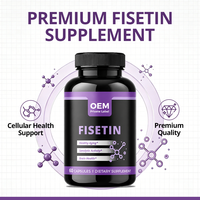 Complément de Fisetine Haute Pureté 500mg Marque Blanche, 120 Capsules Végétales Antioxydantes pour un Vieillissement Sain et le Renouvellement Cellulaire