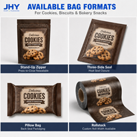 Sachet d'emballage alimentaire durable à marque privée, format vertical, pour portions individuelles, résistant à l'humidité