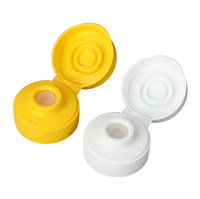 Bouchon à vis en plastique jaune de conception différente, bouchon à clapet avec valve en silicone, qualité alimentaire, bouchon de bouteille à miel à presser