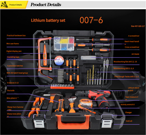 Bán Buôn 220V Điện Tay Khoan Thiết Lập Công Suất Cao Động Cơ Bàn Chải Biến Tốc Độ Tác Động Tuốc Nơ Vít Với Pin Lithium - Product Image 6
