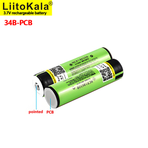 LiitoKala bảo vệ 100% ban đầu <span class=keywords><strong>NCR18650B</strong></span> 18650 3400mAh có thể sạc lại pin với 3.7V <span class=keywords><strong>PCB</strong></span> cho đèn pin - Product Image 1