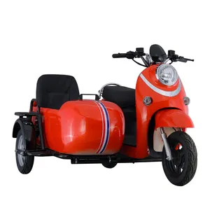 2024 Electrical Motorcycle Motorbike Side Car Three Wheel Electric Tricycle For Handicapped