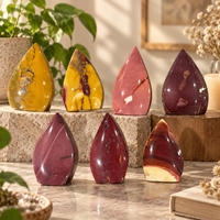 Ornement en pierre de jaune d'œuf en forme de goutte d'eau, pièce de présentation en cristal poli, décoration de bureau à domicile, cadeau en pierre de guérison