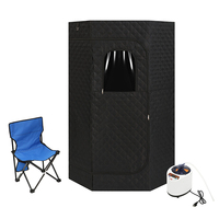 Sauna Portátil TOYING TY-1 90x90x180cm con Panel de Control Computarizado P1-P9, Ionizador de 1000W-1200W, 7.55kg, Carpa de Sauna de Vapor para Interiores