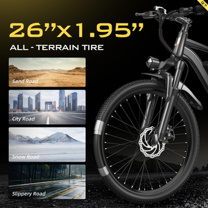จักรยานไฟฟ้ารุ่น Q7 City E-Bike จากสหราชอาณาจักรและสหภาพยุโรป พร้อมระบบกันสะเทือนหน้า แบตเตอรี่ลิเธียม 36 โวลต์ สำหรับผู้ใหญ่ จักรยานสำหรับในเมือง - Product Image 4
