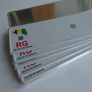 Estampado de metal en relieve de aluminio reflectante número motocicleta negro en blanco Jdm japonés europeo personalizado Euro placas de matrícula de coche - Product Image 2