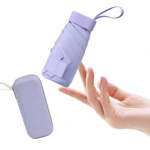 Mini parapluie de voyage pour sac à main, petit, compact, protection UV, léger, minuscule, parapluie de poche avec impression de logo - Product Image 2