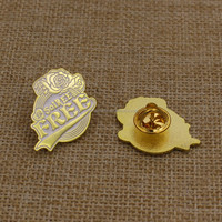 Badge personnalisé en émail argenté, logo sur mesure, thème fruit, en métal, pour broche personnalisée, attache papillon, souvenir