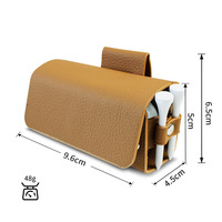 Sac de golf portable en cuir PU souple CRESTGOLF, sac de ceinture pour balles de golf, sac de ceinture pour accessoires de golf