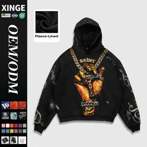 Fabricante OEM, Sudaderas con Capucha de Alta Calidad 100% Algodón, Personalizadas, con Estampado Gráfico DTG, Hombros Caídos, Corte Holgado para Hombre, Venta al Por Mayor - Product Image 1