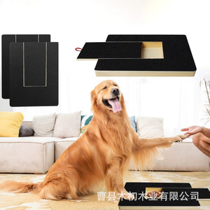 Raspador de uñas para perros de madera maciza transfronterizo, con dispensador de golosinas oculto y lima de uñas extraíble de papel de lija reemplazable para mascotas. - Product Image 3