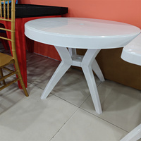 Fournisseur d'usine Table basse Banquet pas cher Petites tables carrées blanches en plastique à vendre