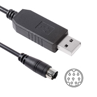 Prolific PL2303GT USB RS232 a 8 pines Mini Din moldeado VISCA Serial Control Cable para conectar la cámara de la serie EVI/BRC/SRG a PC