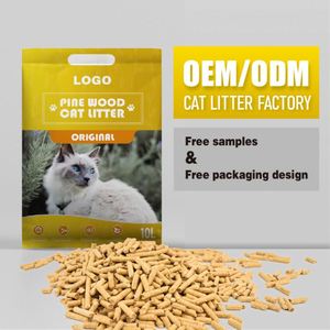Litière pour chat en bois de pin aux saveurs personnalisées, biodégradable, écologique, à agglomération rapide, sans poussière, facile à nettoyer - Product Image 1