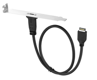 Adaptador USB3.2 Gen2 20Gbps Tipo-C/Tipo-E de 12cm con Soporte PCI-E para Panel Frontal de Placa Base de Computadora (Material de Aluminio)