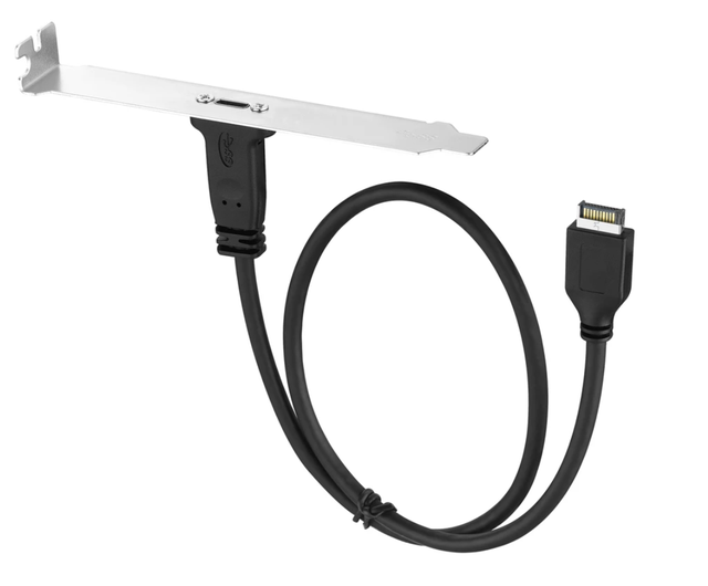 USB3.2 Gen2 20Gbps Type-C/Type-E Adapter 12cm PCI-E Bracket Front Panel Header Computer Motherboard (Aluminum Material)