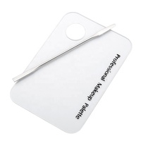 Palette de maquillage transparente en acrylique, mélangeur de peinture à l'huile et d'aquarelle, palette spéciale pour artistes maquilleurs, palette de couleurs pour ongles