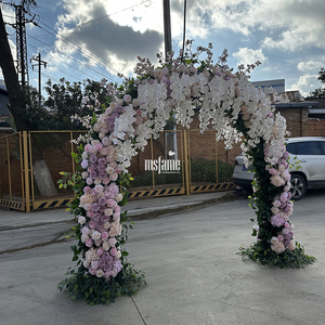 MSFAME sıcak satış yüksek kalite kelebek çiçek kemerler zemin pembe yapay düğün çiçek kemer - Product Image 3