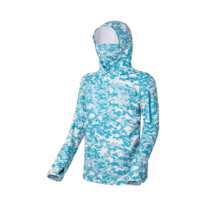 Hoodie <span class=keywords><strong>de</strong></span> pêche léger à imprimé tendance, confort toute la journée, imperméable, UPF 50+, grande taille, protection solaire totale, séchage rapide, respirant - Product Image 1