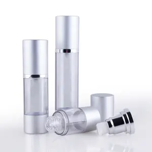 Luxus leere 10ml 15ml 20ml 30ml 40ml 50ml 80ml 100ml 120ml kunststoff aluminium airless pumpe flasche für kosmetische verpackung