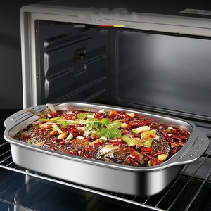 Stainless Steel Square Grill <b>Pan</b> 56cm Commercial Grade For Induction Cookers And Hot Pots - Product Image 2