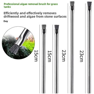 Brosse de nettoyage en acier inoxydable pour aquariums Outil d'élimination des algues à angle mort - Product Image 4