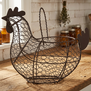 Panier de rangement de Noël et de Pâques en fil métallique écologique par Chaman India - Product Image 3