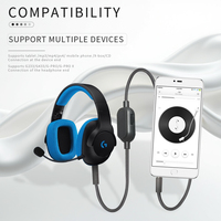 3.5mm mâle TRRRS à TRRS cordon plaqué or câble de casque de jeu interrupteur muet en ligne contrôleur de Volume câble Audio tressé en nylon 2M
